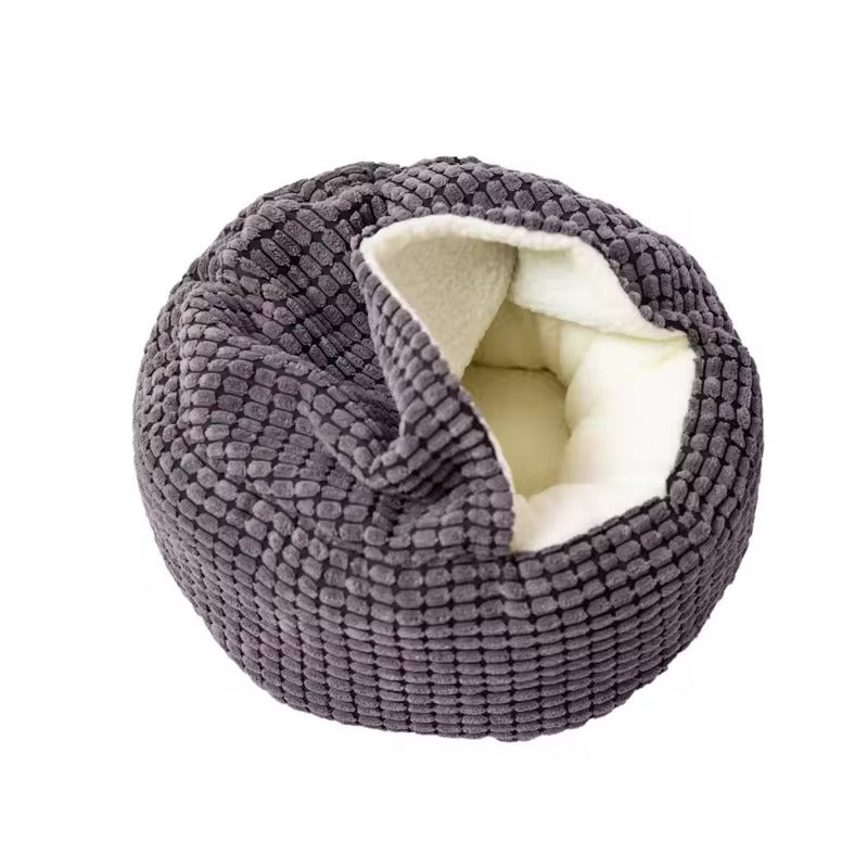 Housse adaptable pour lit/canapé pour chien (40-60 cm) – design uni, en mousse et polaire – amovible et protectrice