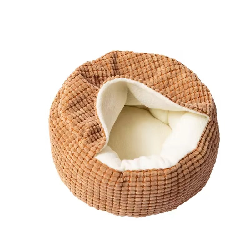 Housse adaptable pour lit/canapé pour chien (40-60 cm) – design uni, en mousse et polaire – amovible et protectrice
