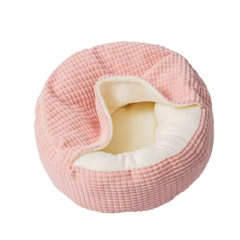 Housse adaptable pour lit/canapé pour chien (40-60 cm) – design uni, en mousse et polaire – amovible et protectrice